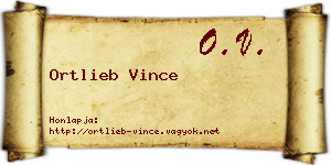 Ortlieb Vince névjegykártya